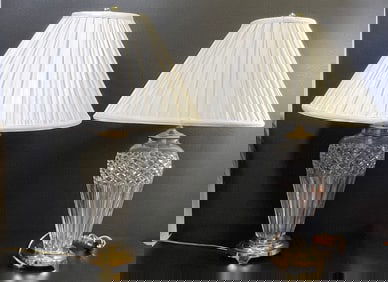 Pair Waterford Crystal Lamps