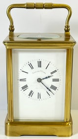 19th Century Theodore Starr Brass Carriage Clock
