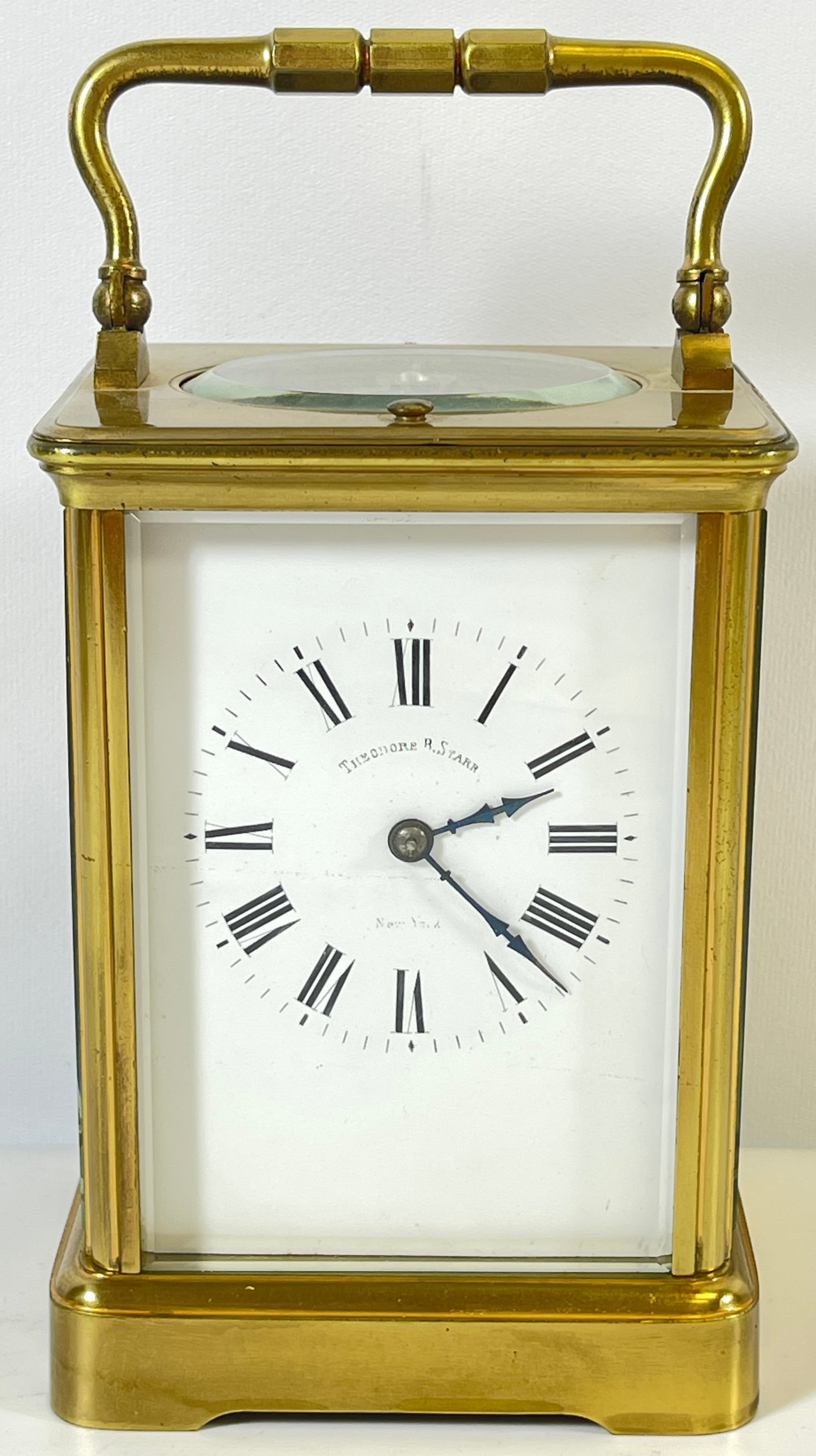 19th Century Theodore Starr Brass Carriage Clock (1 of 7)