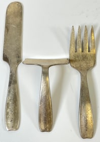 Tiffany & Co 3 Piece Sterling Silver Baby Flatware Set