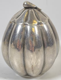 c1840 Austrian Vienna Silver Gourd Shaped Tea Caddy