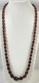 Vintage Beaded Amber Necklace