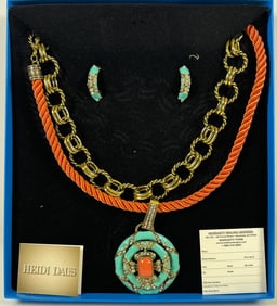 New old Stock Heidi Daus Newport Chic Enamel 3 Piece Set