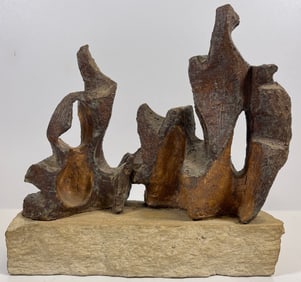 Stone & Ceramic Mid Century Sculpture