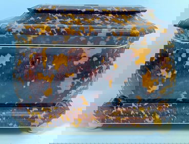 A George III Tortoise Shell Tea Caddy