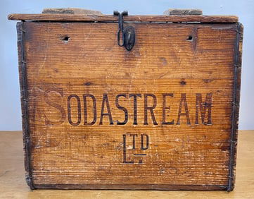 Antique Soda Stream Wooden Crate