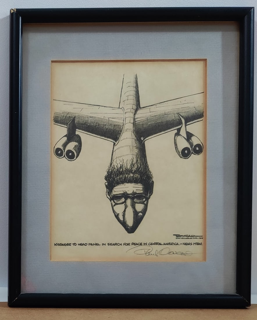 Paul Conrad Political Lithograph Illustration Kissenger (1 of 4)
