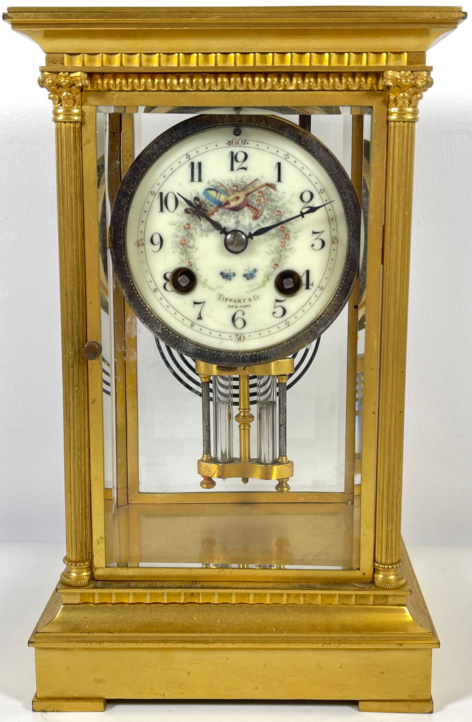 19th Century Dore Bronze Crystal Regulator Retailed by Tiffany & Co. (1 of 9)