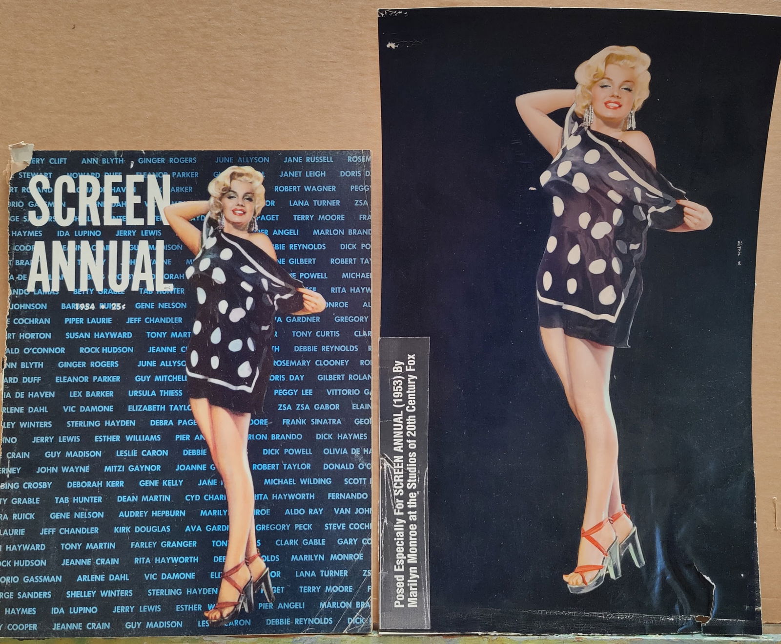 Unsigned Marilyn Monroe Cover Illustration Screen Annual 1954 (1 of 5)