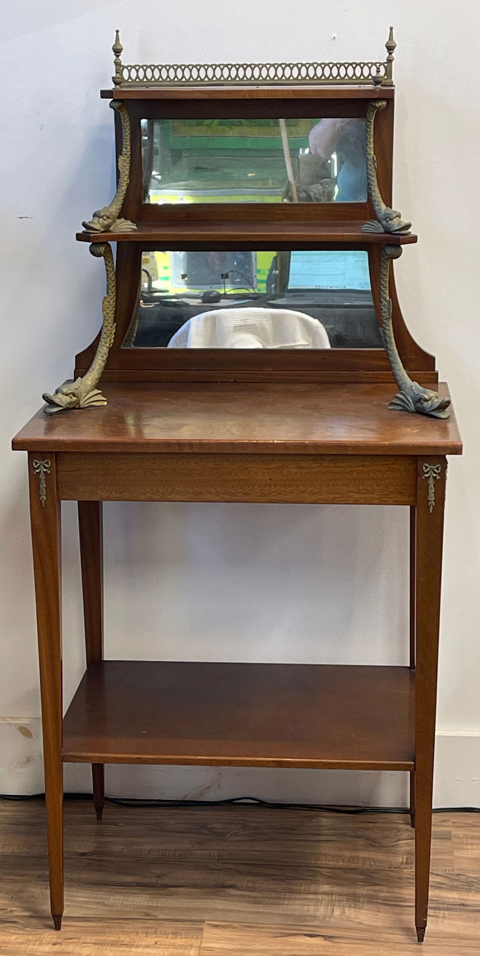 c1940 Louis XV Style Mahogany Bronze Mounted Etegere (1 of 3)
