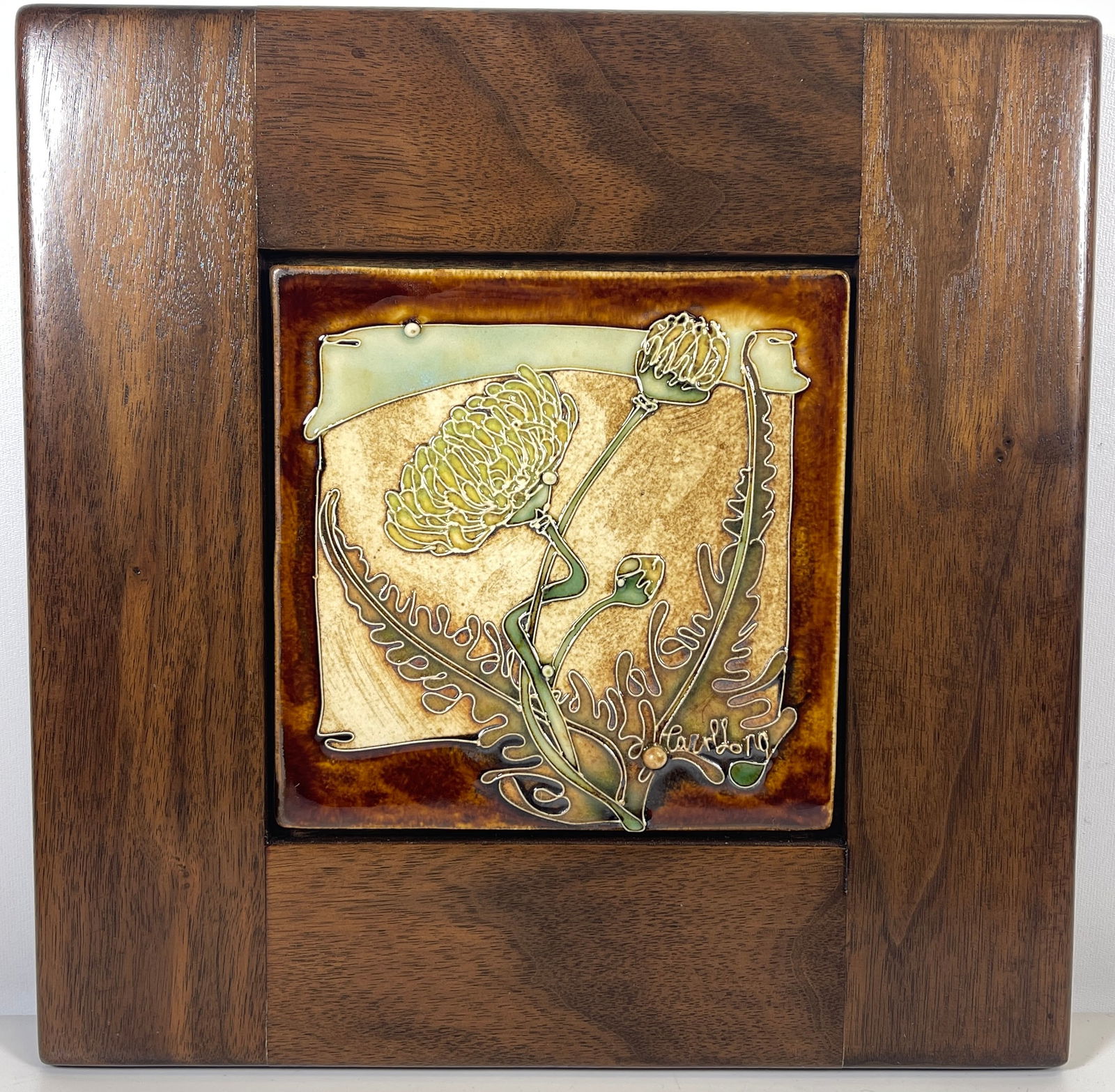 Vintage Artisan Art Pottery Tile by Carol Long (1 of 4)