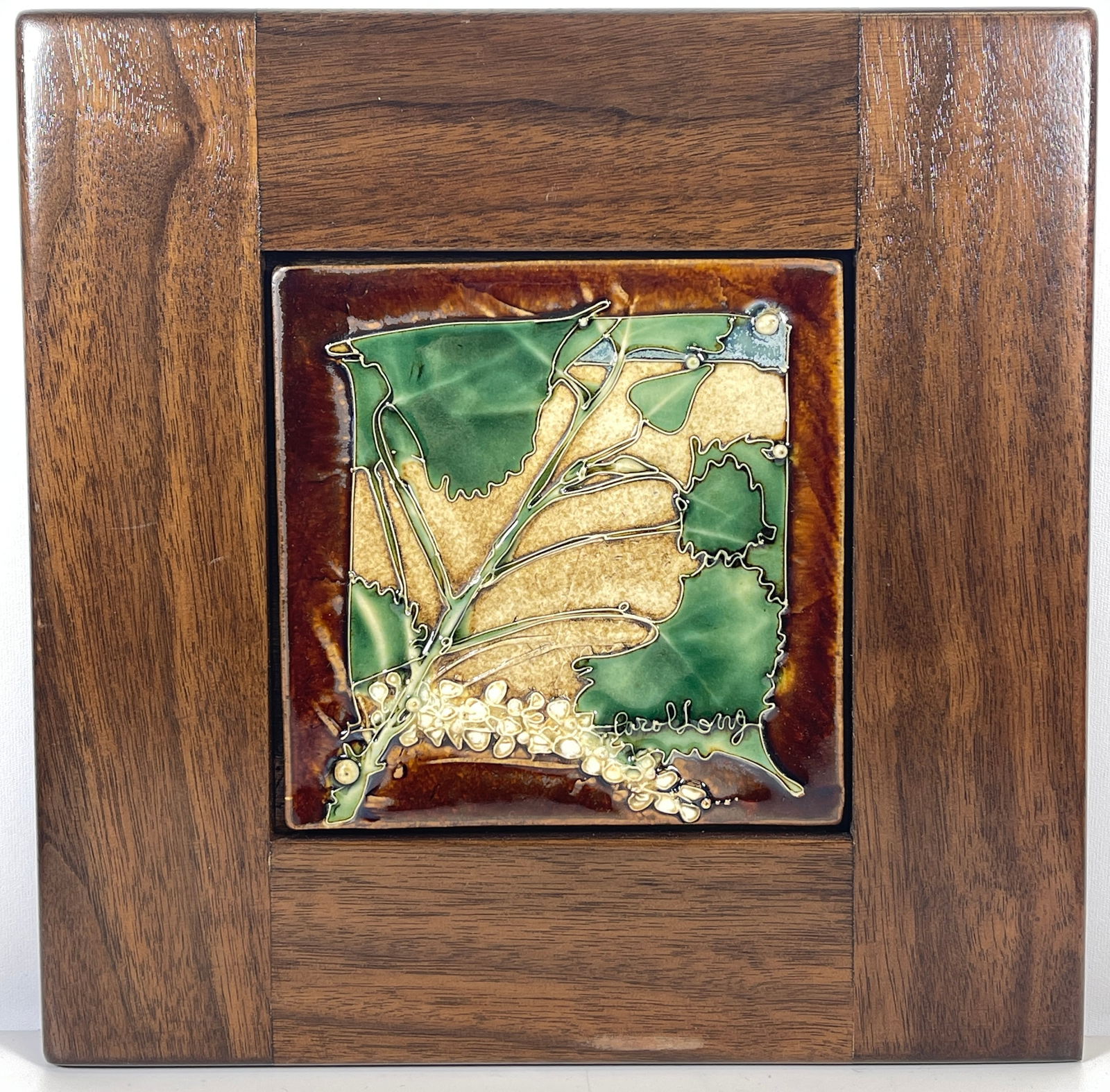 Vintage Artisan Art Pottery Tile by Carol Long (1 of 4)