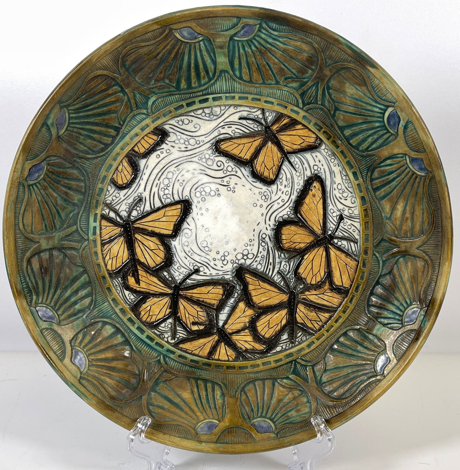 Stephanie Young Calmwater Designs Glazed Monarch Butterfly Plate (1 of 4)