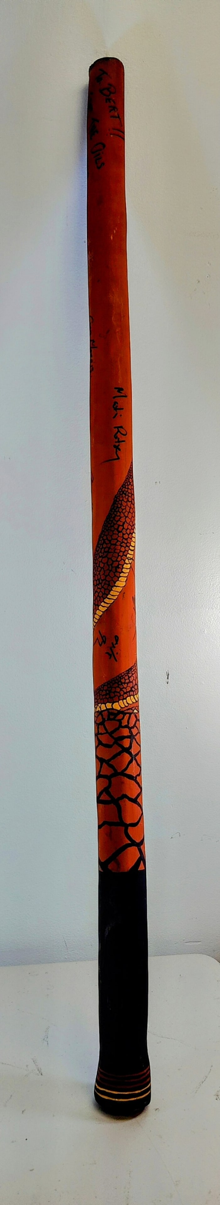 Midnight Oil Signed Aboriginal Snake Painted Didgeridoo (1 of 12)