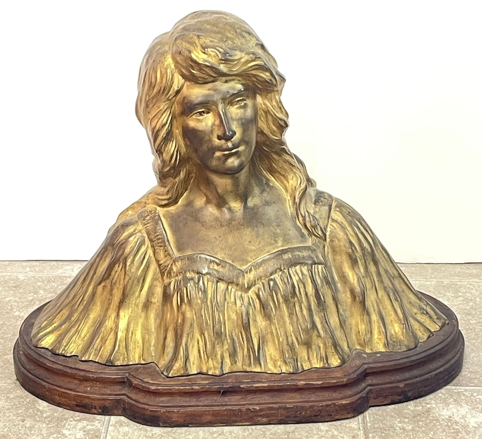 Jules Charles Peltier Bronze Bust of a Maiden (1 of 6)