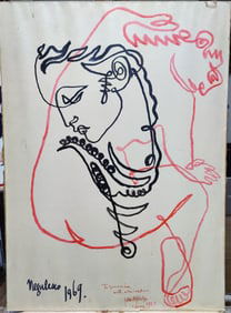 Jean Negulesco Line Marker Drawing Study of a Woman
