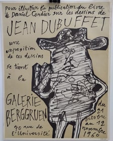 Jean Dubuffet Galerie Berggruen Exhibition Poster 1960