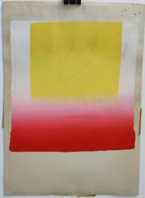 Rupprecht Geiger Lithograph Gelb vor moduliertem gelb Rot