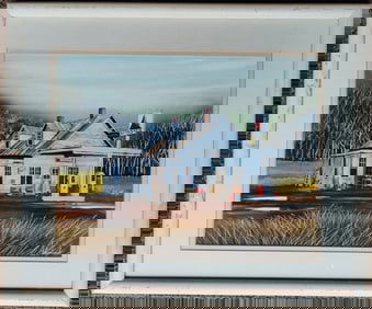 Detailed Herbert Weintraub Painting Country Citgo Station