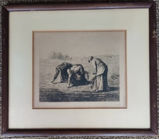 Jean Francois Millet Lithograph Titled "LES GLANEUSES"
