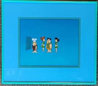 Fred Wilma Barney Betty Hanna Barbera Flintstones Prod Cel