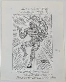 Bob Larkin Pencil Illustration of a Full Body Image of Scorpion