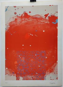 Hong Hao, L/E AP Untitled (Red), Lithograph