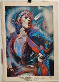Peter Max L/E A/P Offset Lithograph Mick Jagger