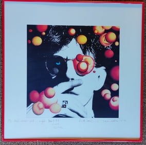 Ric Ocasek & Paulina Porizkova Signed Fireball Zone Litho