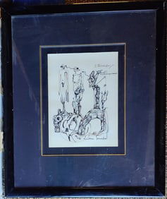 Ernst Neizvestny Pen & Ink Illustration "We Are Growing"