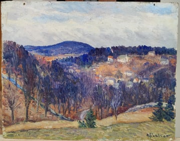 Oscar Fisher O/B New England Autumn Landscape