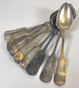 Lot of 10 American Coin Silver Spoons