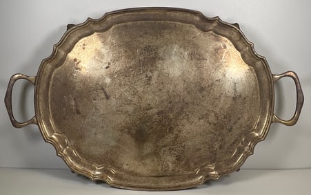 c1969 Irish Sterling Silver Chippendale Double Handle Tray