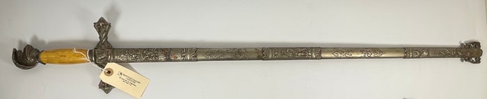 c1890 Ornate Enamel Masonic Knights Templar Ceremonial Sword