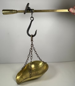 19th Century English Brass Balance Scale