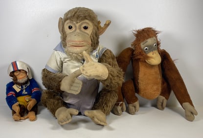 Lot of 3 Steiff Monkeys