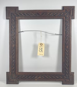 19th Century Tramp Art Frame