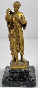 19th Century Figural Gilt Bronze "Artemis of Gabii" Diana
