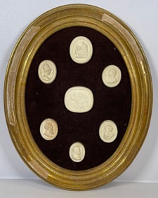 Grand Tour Intaglio Relief Plaster Medallions