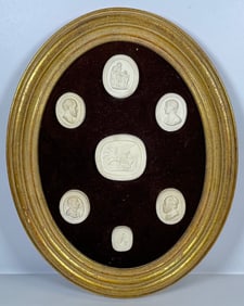 Grand Tour Intaglio Relief Plaster Medallions