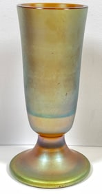 c1930 Art Deco Karl Wiedmann WMF Myra Footed Art Glass Cabinet Vase