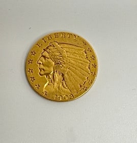 U.S. 1908 Gold $2 1/2 Coin