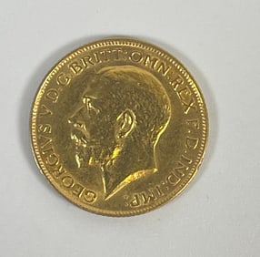 1902 British Empire Gold Sovereign Coin George V