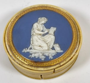19th Century Wedgwood & Gold Dresser Box