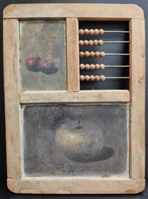 Yuri Kuper Assemblage w/ Still Life Cherries and Apple