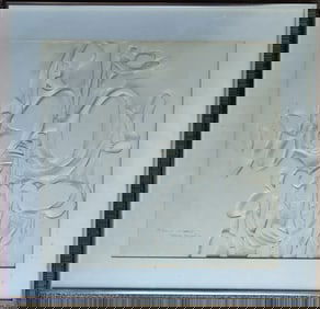 George Ratkai Cut & Carved Paper Abstract Floral 1976