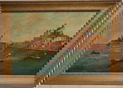 T. L. Novaretti O/C City View of Venice Canals, Italy