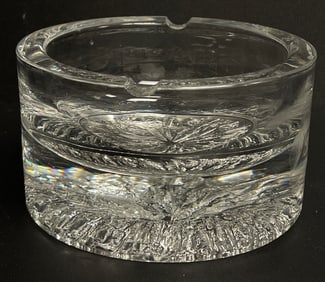 c1960 French Daum Crystal Cigar Ashtray