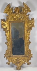 19th Century Baroque Giltwood Carvevd Italian Mirror