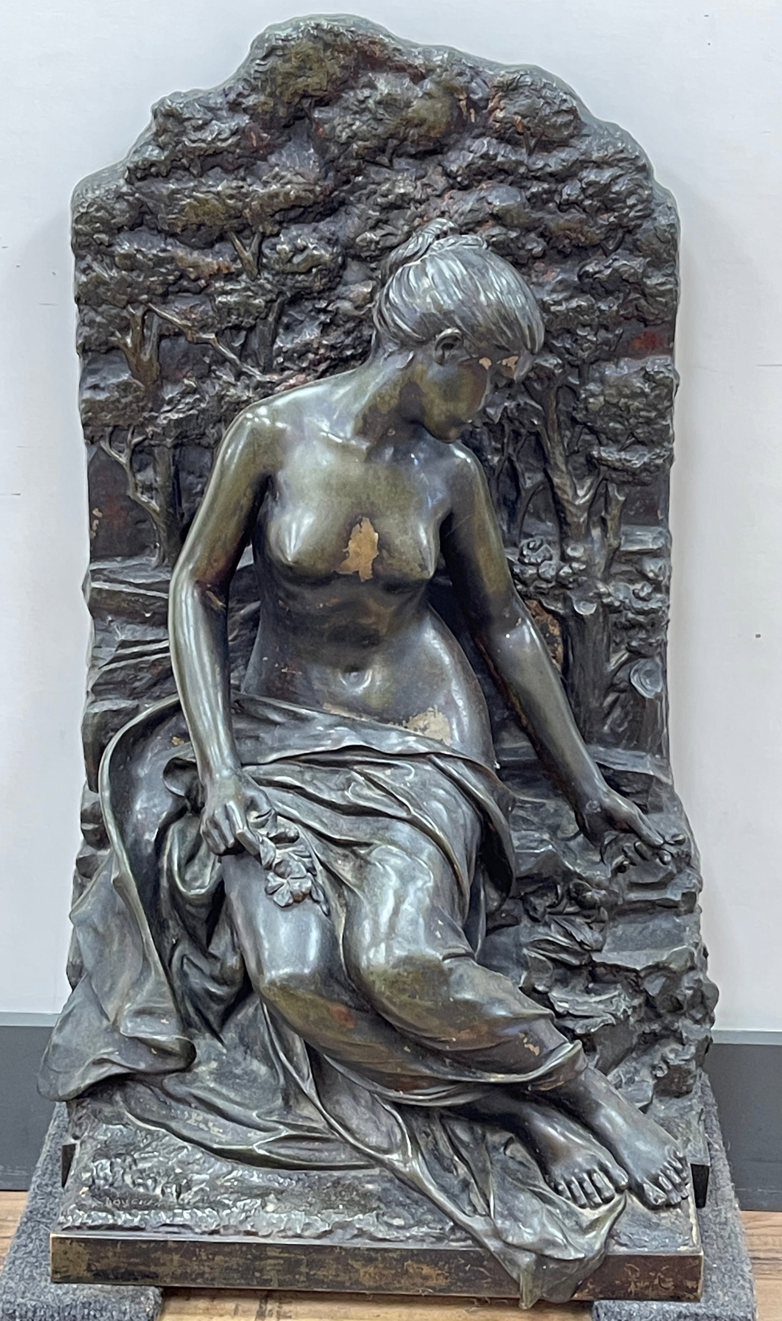 c1900 Alfred Boucher Volubilis Bronze "Morning Glory" Barbedienne Cast (1 of 9)